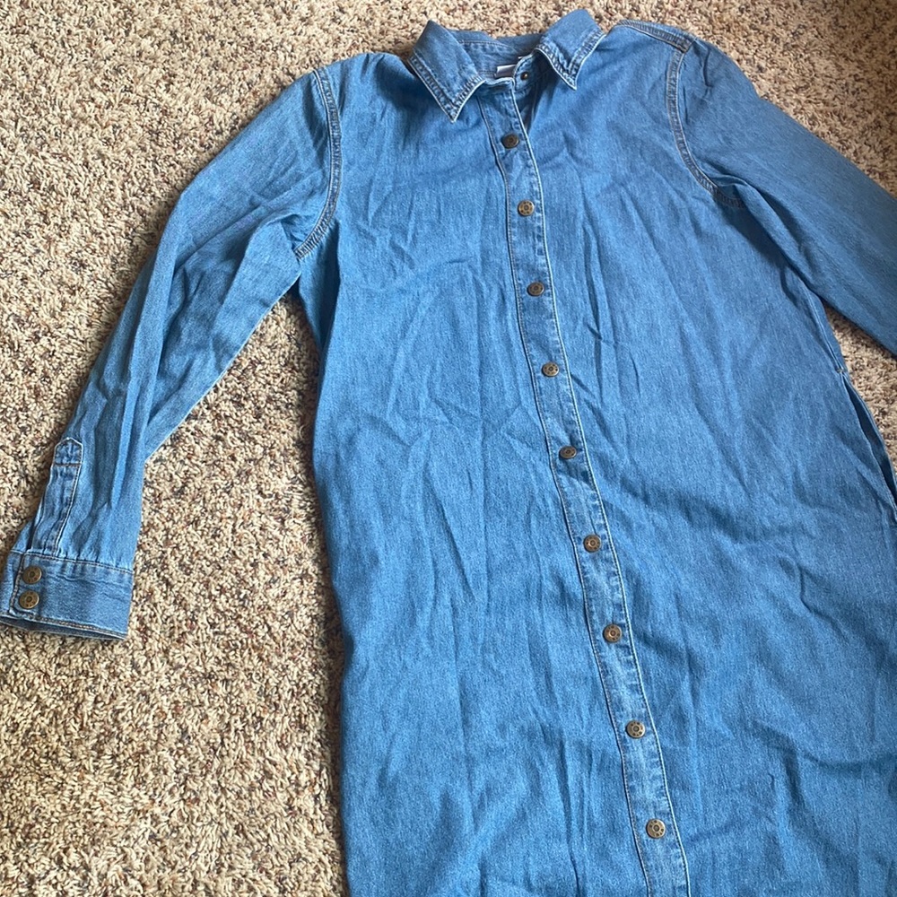 Jean like dress/duster 100% cotton